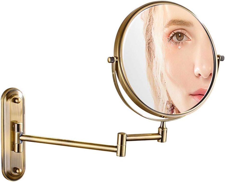 Wall-Mounted Makeup Mirror with 360-Degree Swivel