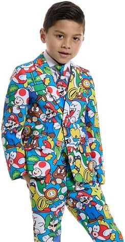 OPPOSUITS Boys Super Mario Outfit Nintendo Party Suit