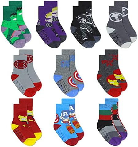 Marvel Spiderman Grip Socks Toddler Boys Back-to-School and Winter