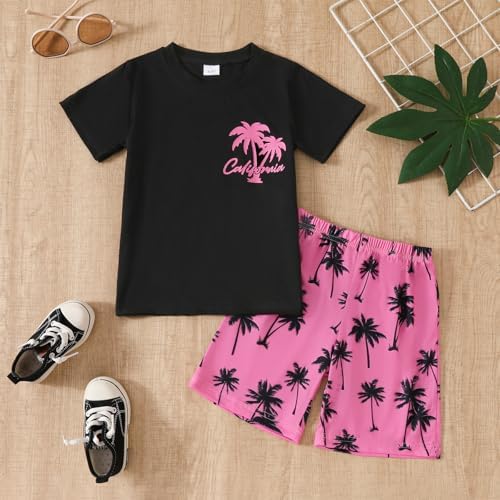 Bamboo Coconut Tree Print Summer Toddler Boys Comfort Style