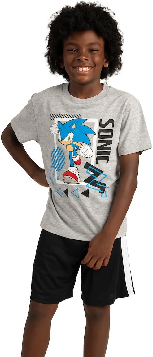 Sonic Boys 3-Pack Set - Two Tees and Mesh Shorts 1