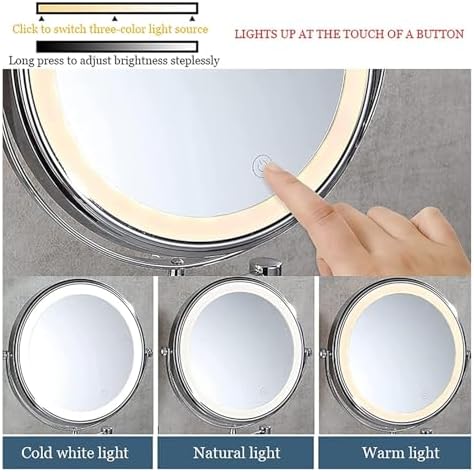 TYCQFCL Lighted Makeup Mirror Rotable Extendable