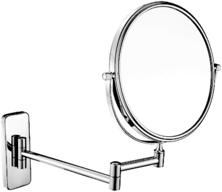 Wall-Mounted 360-Degree Swivel Makeup Mirror 3X Magnification 8in LCARY