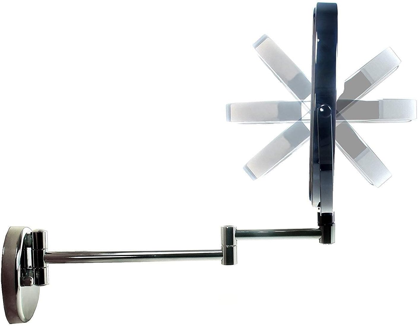 FUDGIO Wall-Mounted Vanity Mirror with Two-Sided Shaving Makeup Features