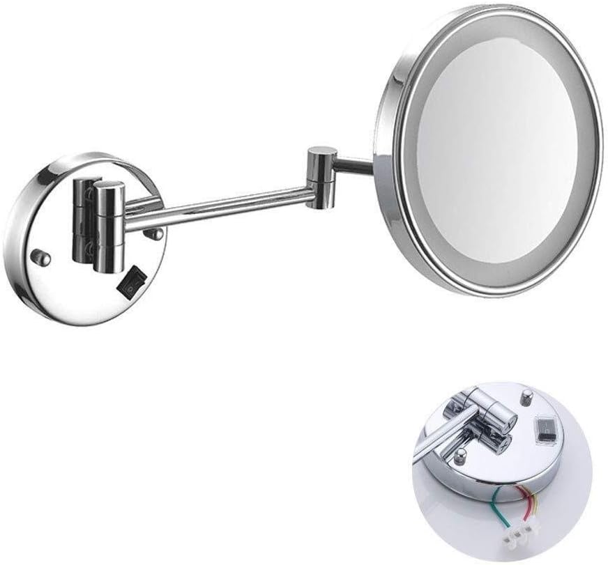 LCARY Makeup Mirror with 3X Magnification Extendable Chromed Wall-Mounted
