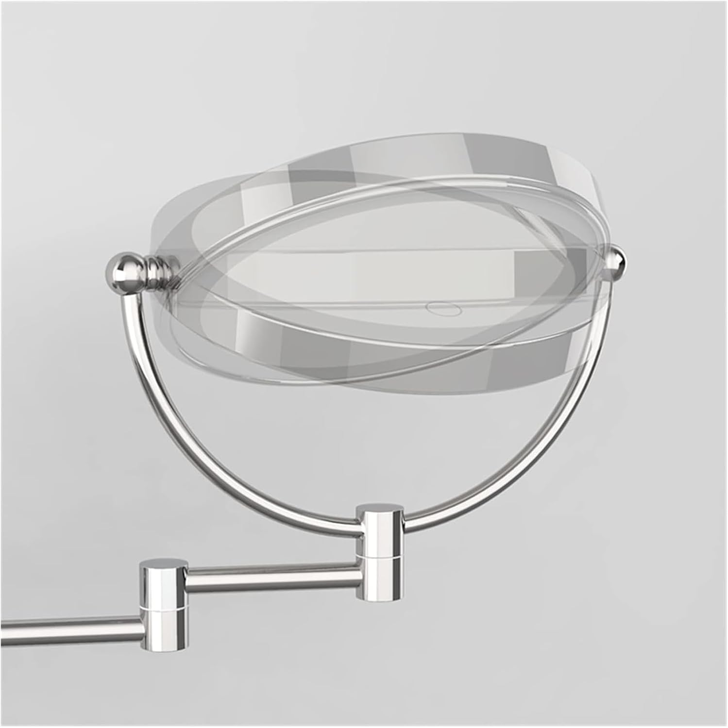 Wall-Mounted Light-Up Makeup Mirror with 360 Swivel and Touch Control