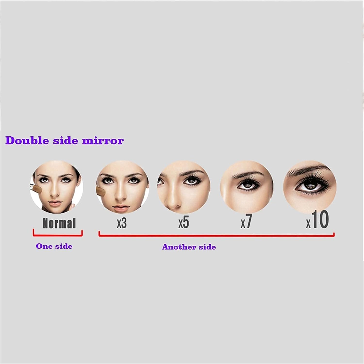 Wall-Mounted Double-Sided Makeup Mirror