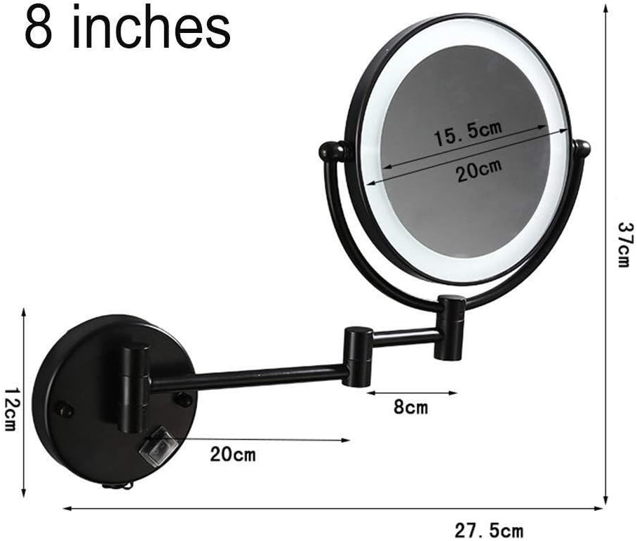 FUDGIO Makeup Mirror 3x Magnification with Light