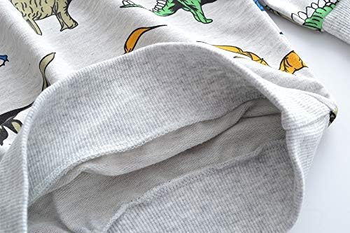 Toddler Boys Sweatshirts with Dinosaur Print and Elephant Trunk Sleeves