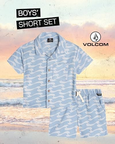 Volcom Toddler Boys Terry Short Set - 2-Piece Button Down Shorts
