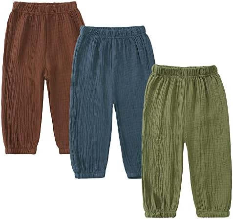 3-Pack Elastic Waist Cotton Linens for Kids