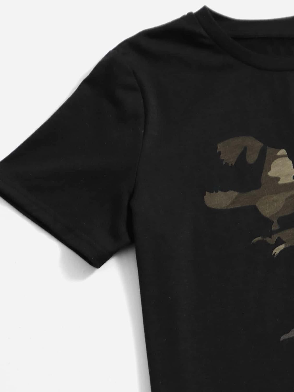 Camouflage boys short sleeve team outfit set