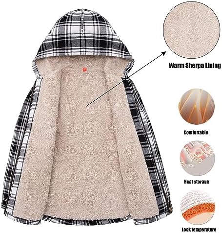ThCreasa Boys Plaid Flannel Jackets