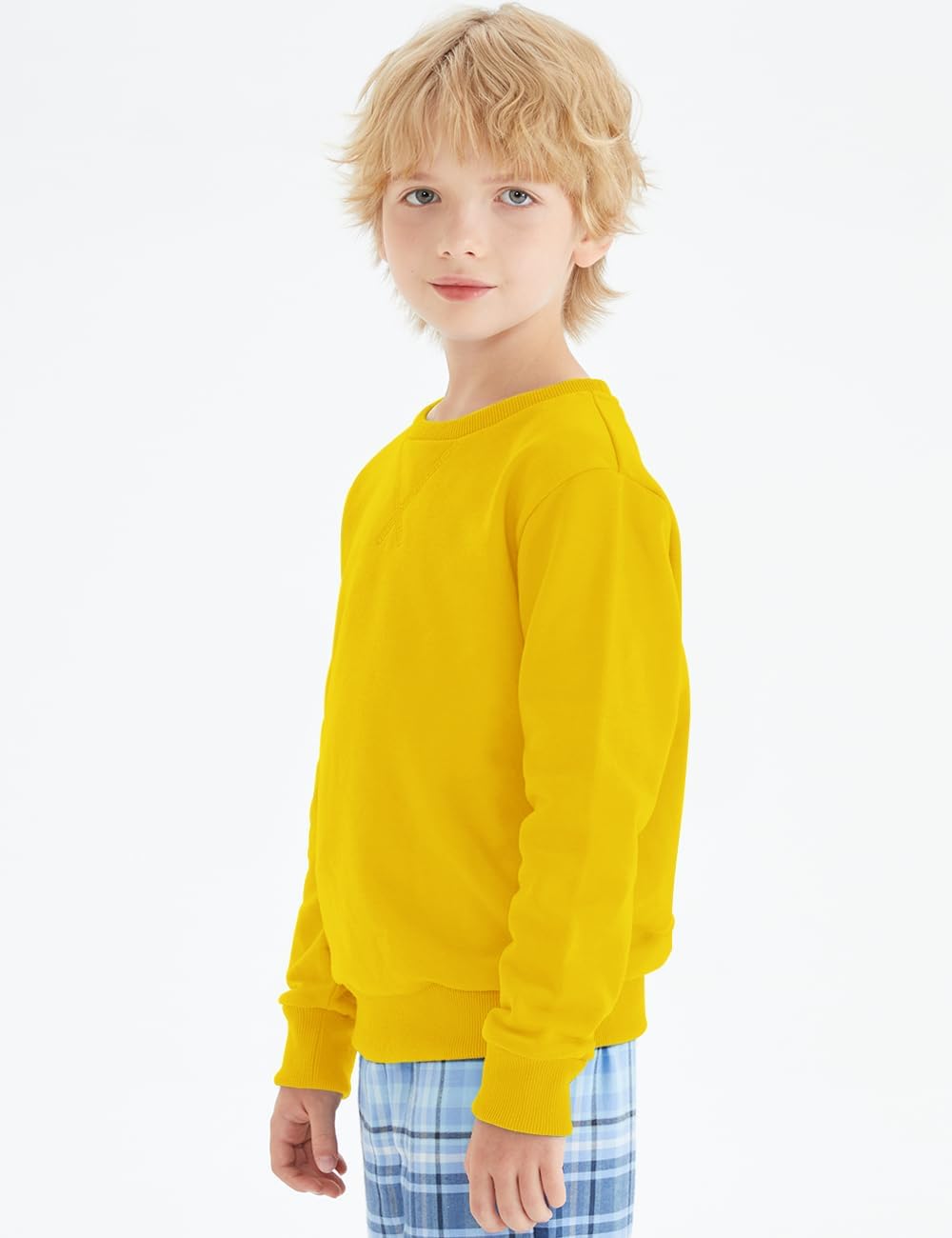 SpringGege Youth Basic Crewneck Pullover for Boys 3-14