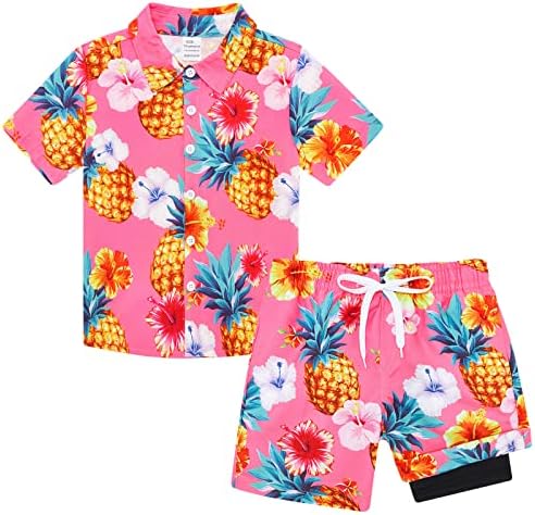 UNICOMIDEA Boys tropical Hawaiian Outfit Set forKids