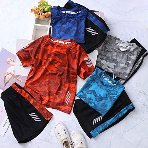 Jellyuu Boys Summer Clothing Sets Camouflage Short Sleeve Offers