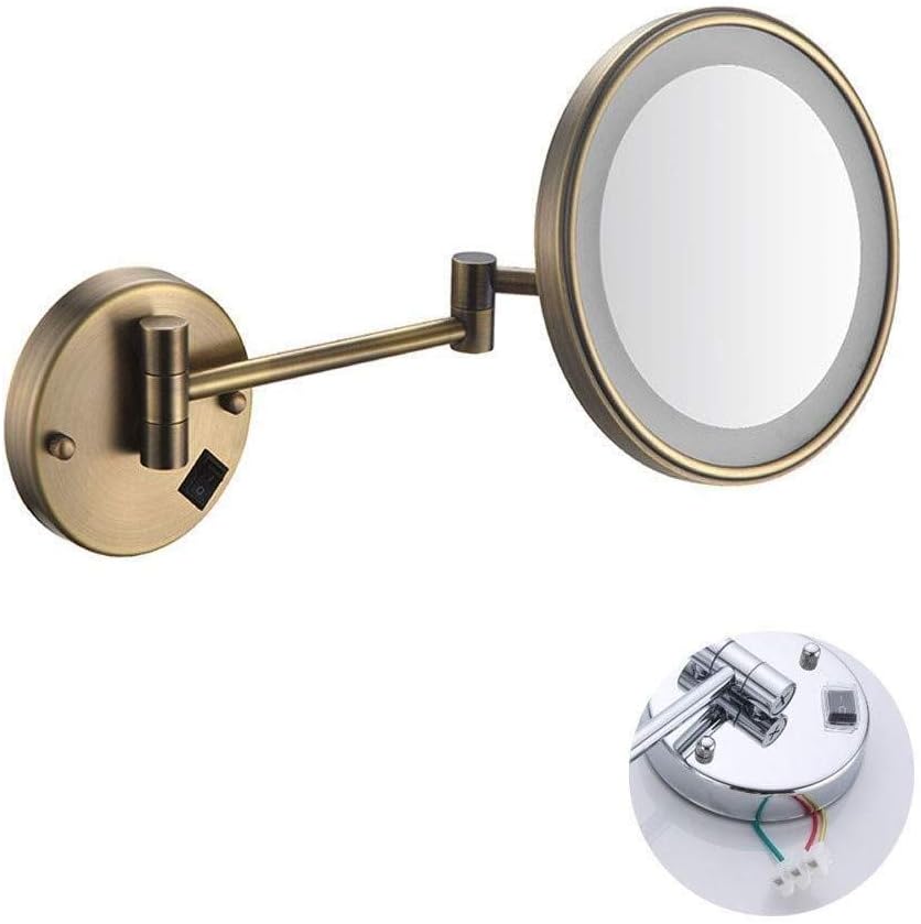 Chromed Beauty Mirror with 3X LED Light