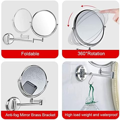 Wall-Mounted Makeup Mirror Durable Vanity Enhancement