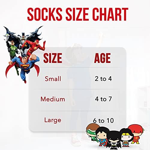 DC Comics Superheroes Socks for Kids Bat Man Cap Team