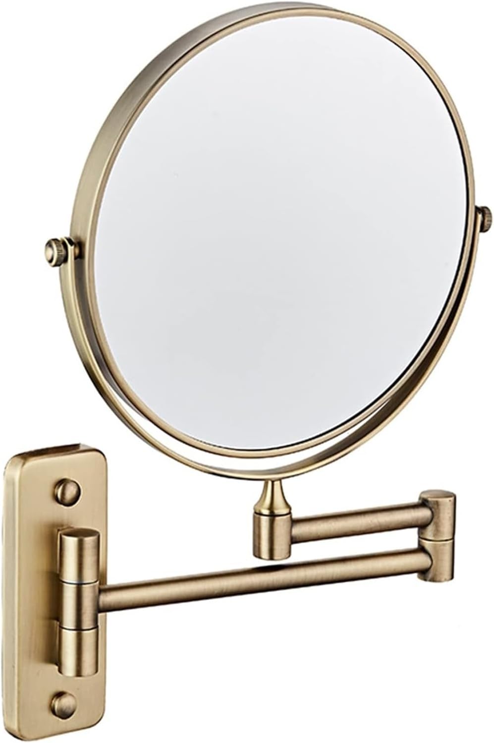 8 Inch Double Sided Lighted Makeup Mirror with Swivel Arm and Magnification