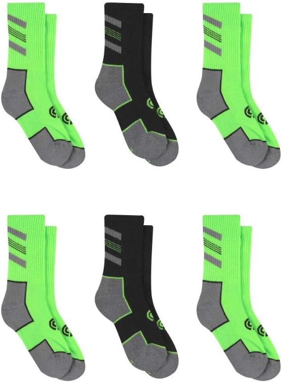 C9 Champion Boys 6-Pack Crew Socks for Foot Comfort