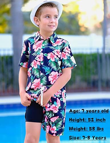 UNICOMIDEA Boys Hawaiian Outfit 2 Piece Set 1
