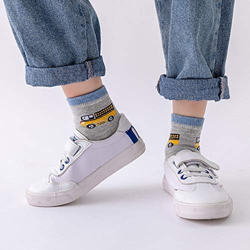 CHUNG Little Big Boys Cotton Socks with Dinosaur Pattern