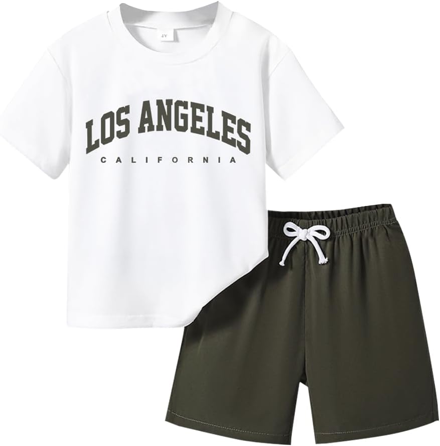 Toddler Boy Letter Print Outfit Set
