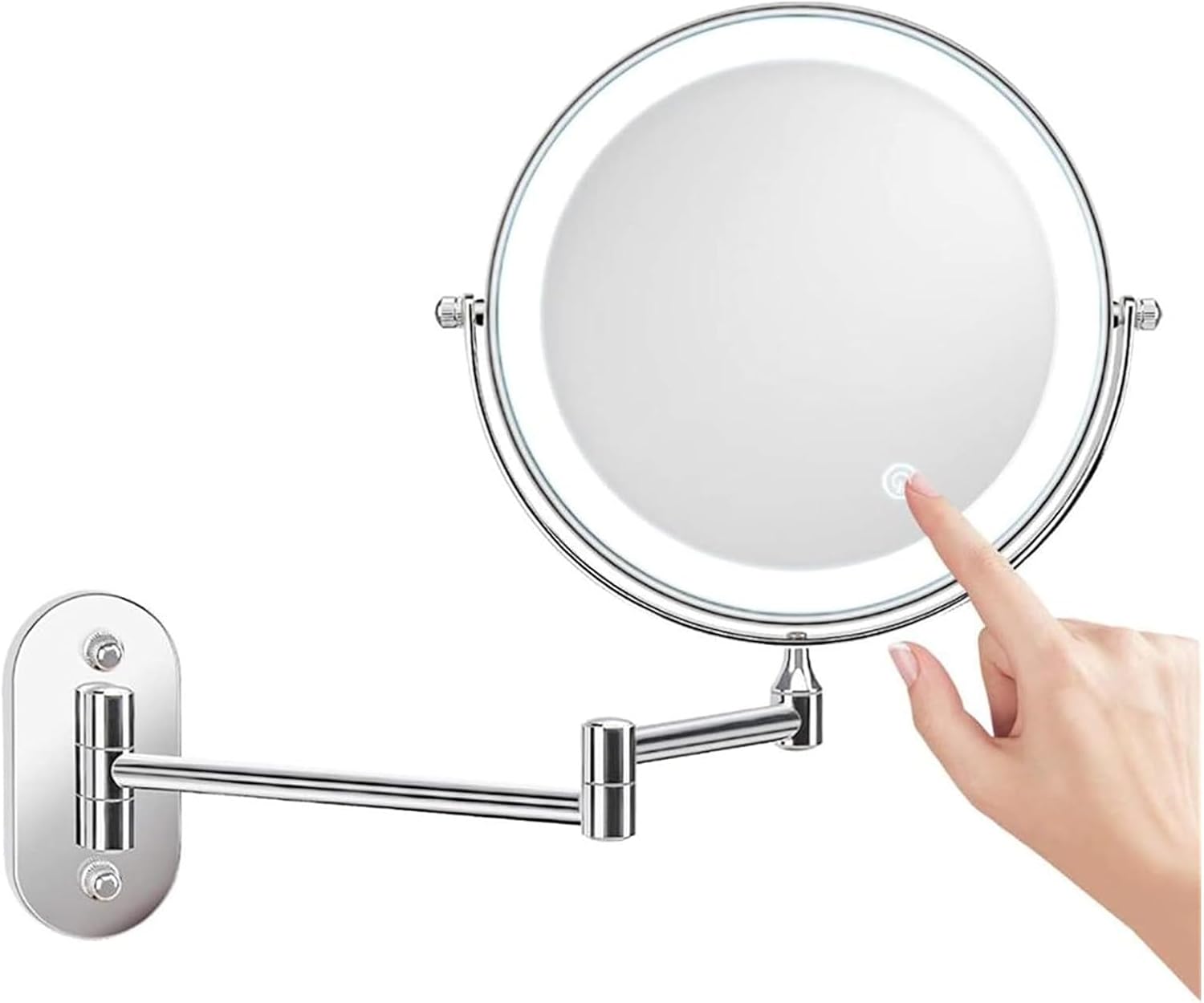Chic Wall-Mounted Makeup Mirror with LED Light