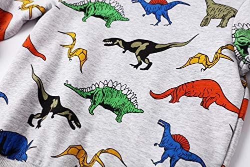 Toddler Boys Sweatshirts with Dinosaur Print and Elephant Trunk Sleeves