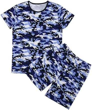 Kids Camo T-Shirt and Shorts Set for Summer