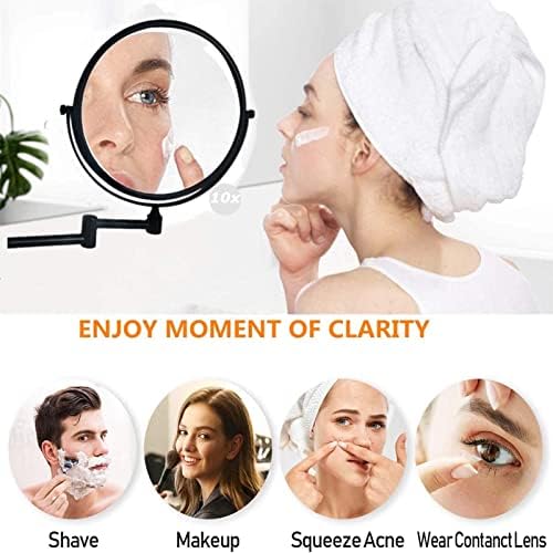 DEIHGE 8-Inch Double-Sided Wall-Mounted Makeup Mirror