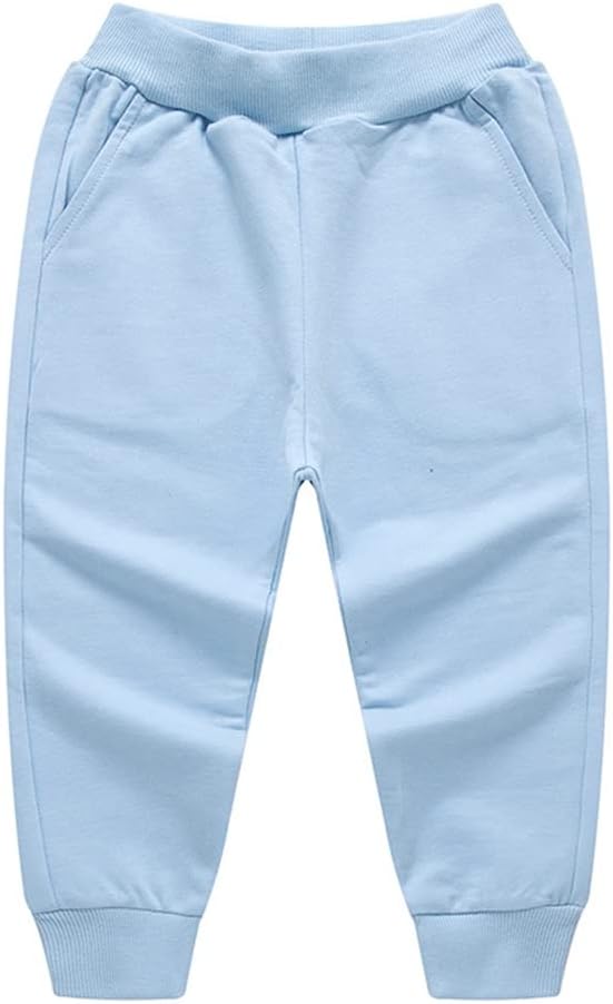 LNICEAR Toddler Boys Girls Solid Cotton Jogger Sweatpants with Pockets