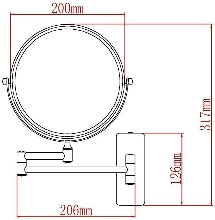 Elegant Wall-Mounted Makeup Mirror with Multiple Magnifications