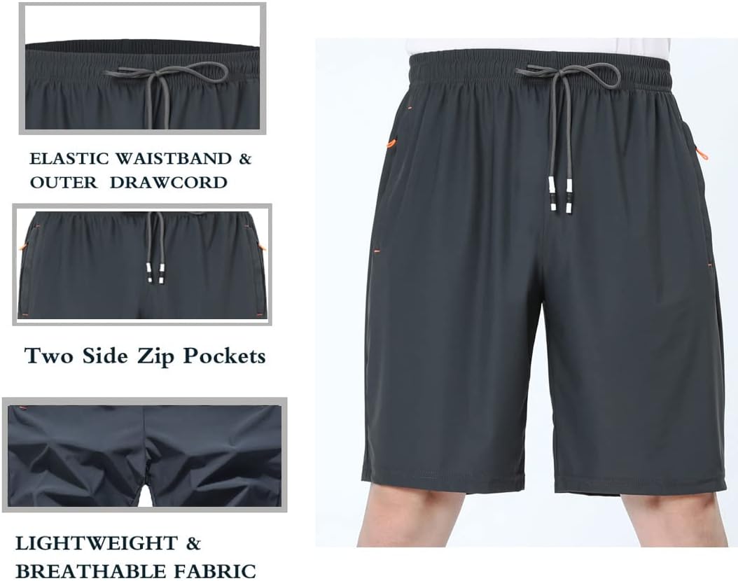 XiaoLongRen Boys Lightweight Athletic Running Shorts