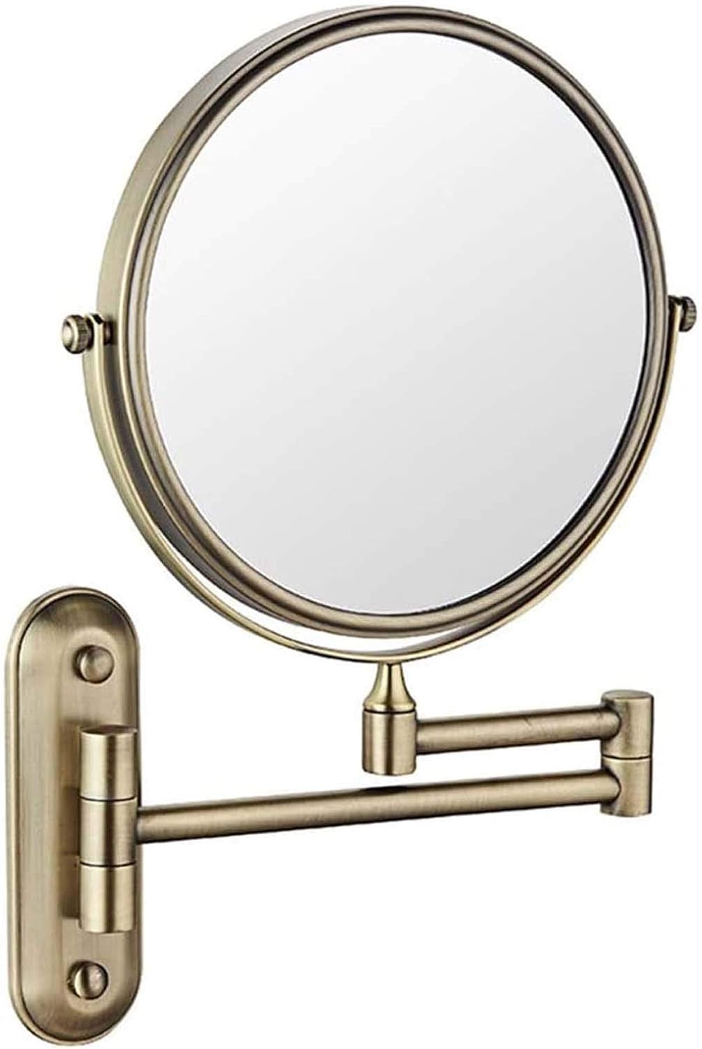 LCARY 10x Round Double-Sided Makeup Mirror Wall Mount