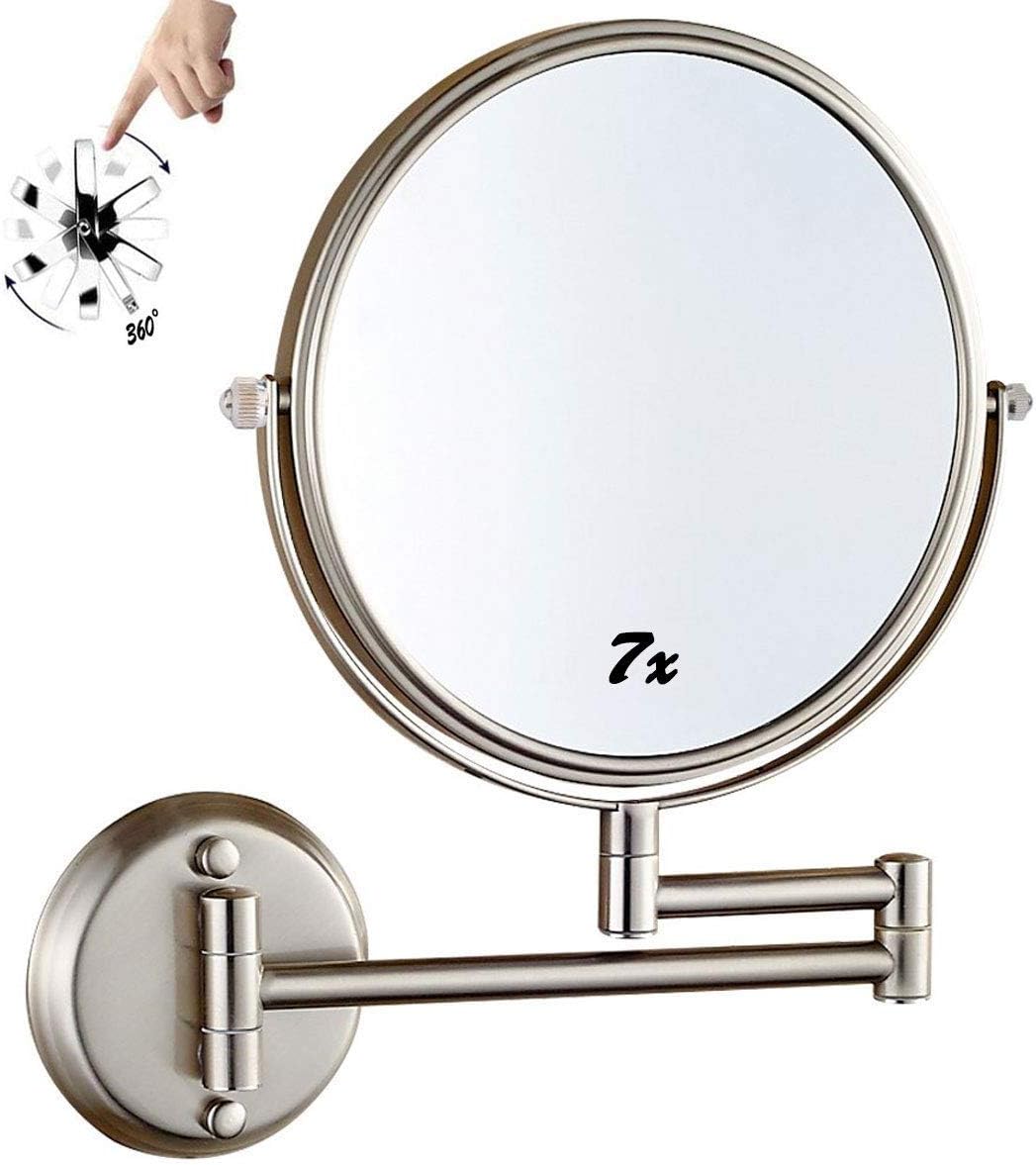 Wall-Mounted 360-Degree Makeup Mirror