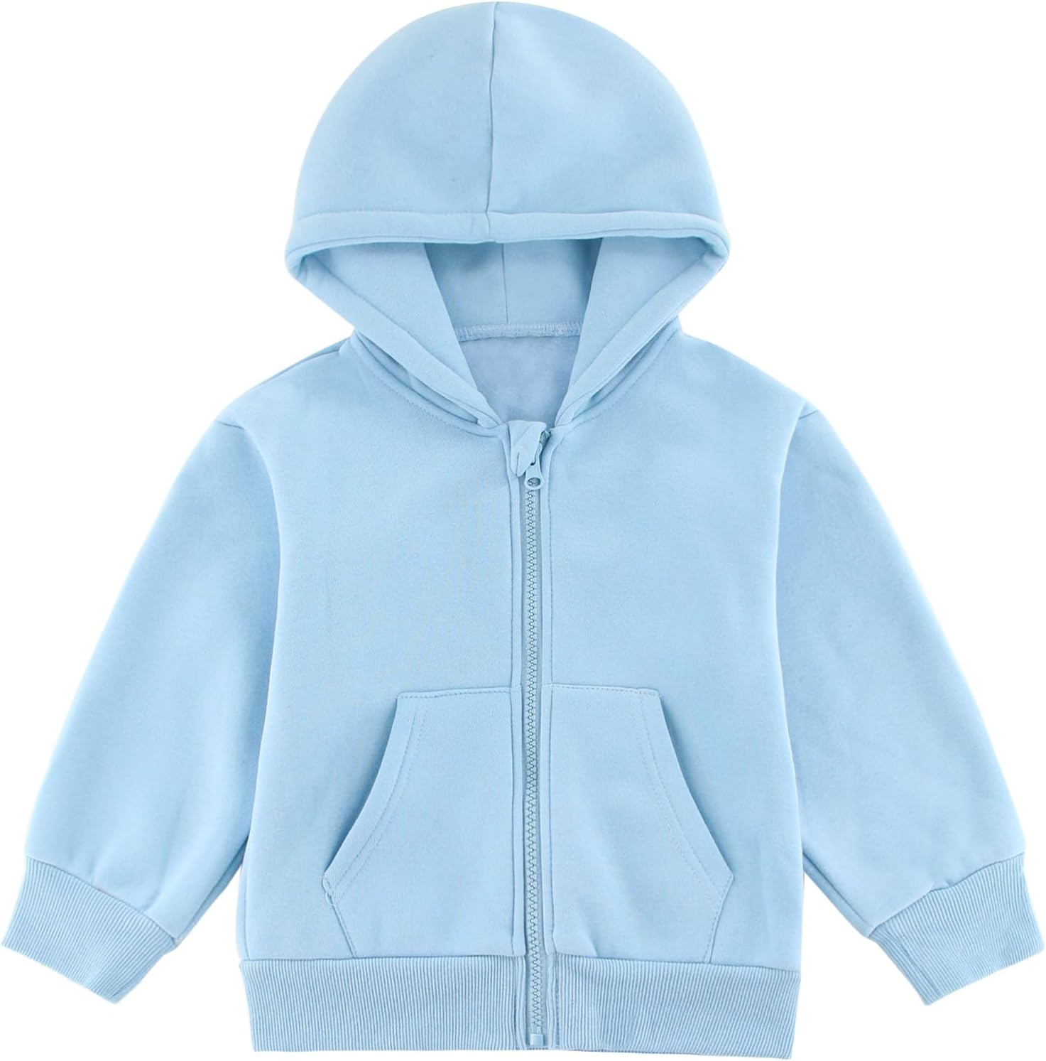 Toddler Zip-Up Hooded Sweatshirt for Boys Girls 12M-10 Years