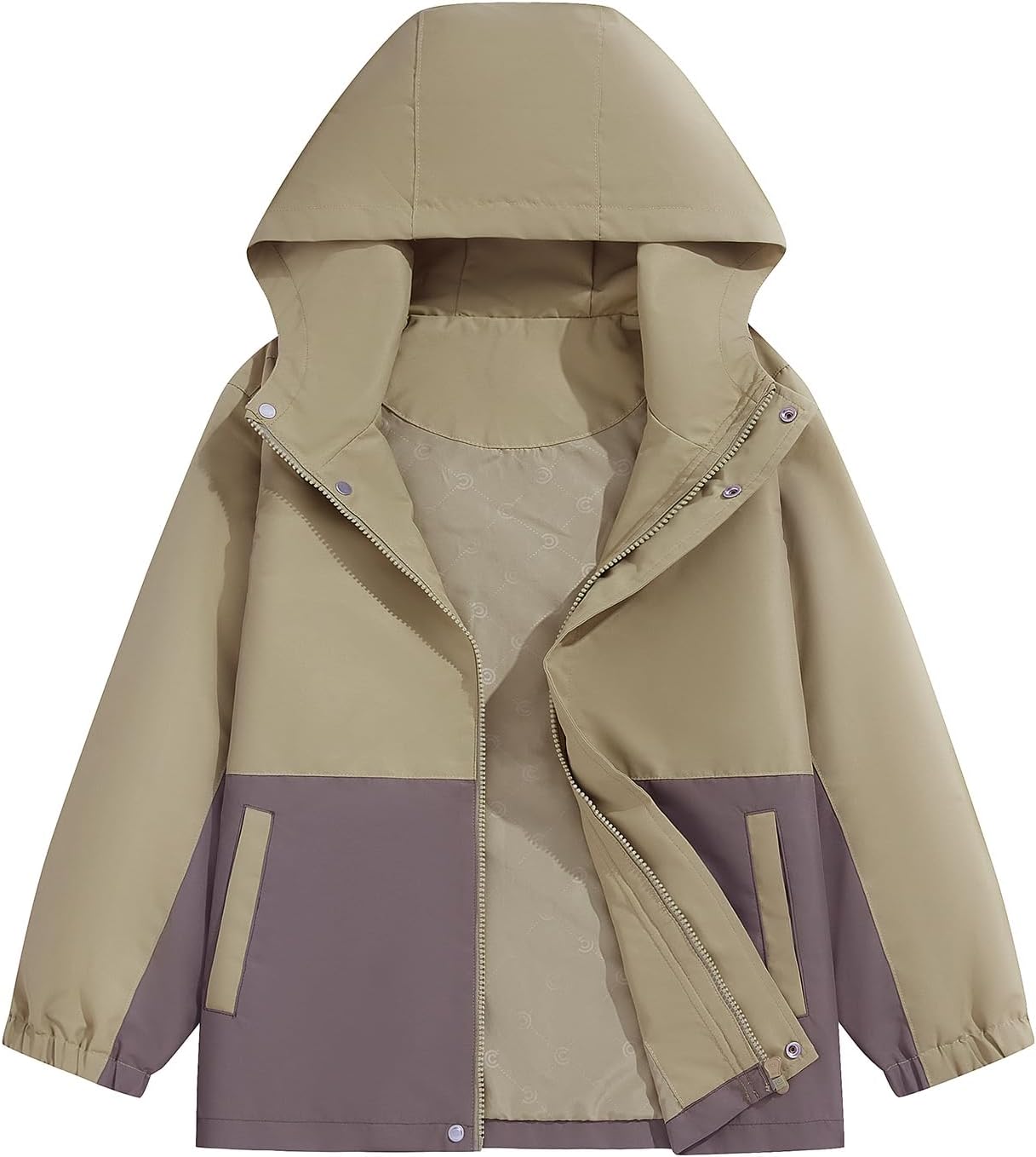 Boys Waterproof Raincoat Hooded Jacket Lightweight Windbreaker