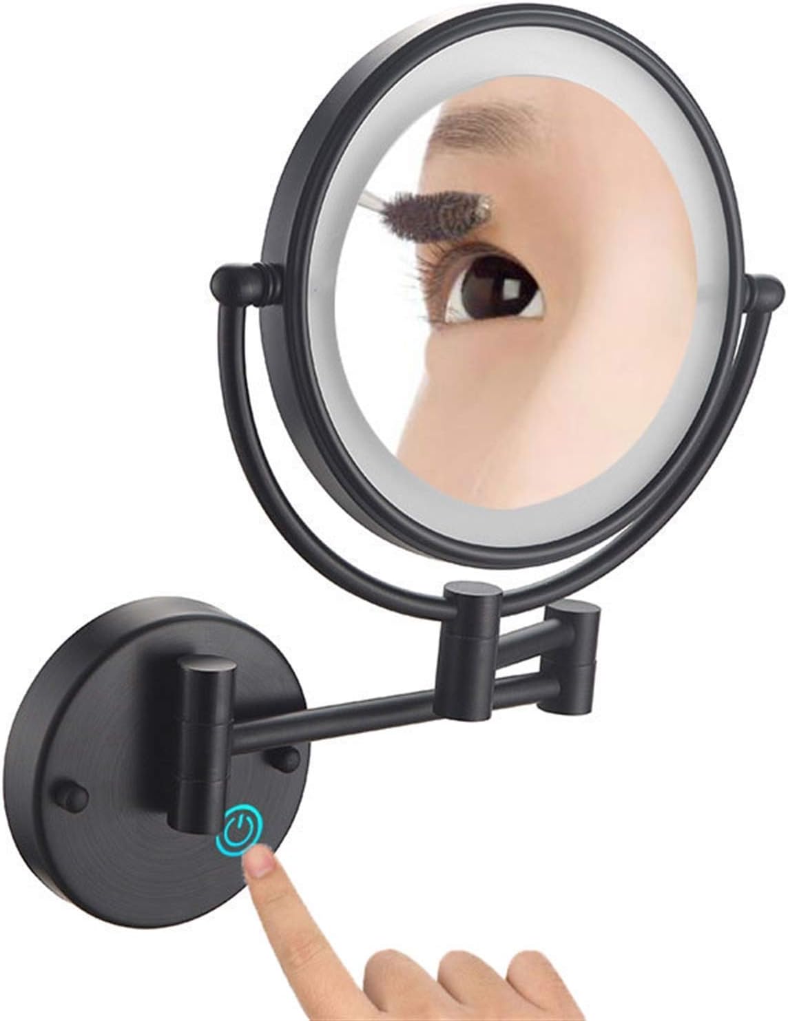 FUDGIO Extendable 360 Makeup Mirror in Black