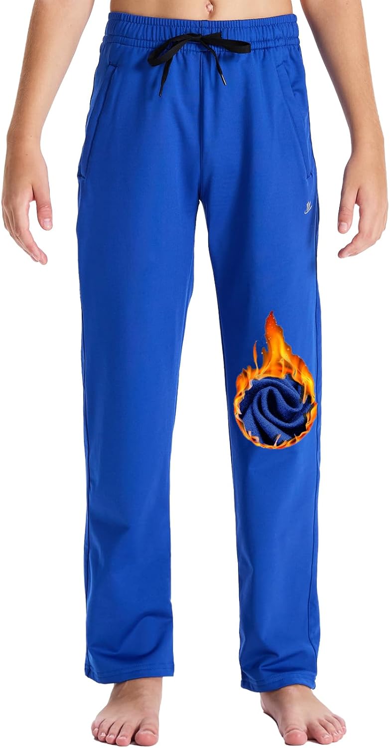 Gym-Ready Stay Cozy All Day Water-Resistant Premium Fleece Youth Boys Sweatpants