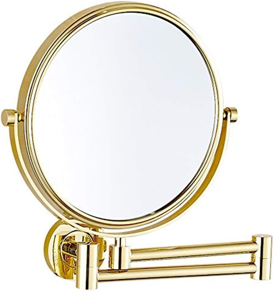 Sturdy Adjustable 8-Inch Wall-Mounted Makeup Mirror