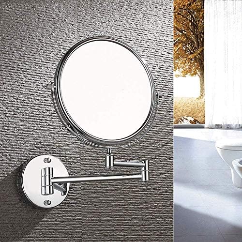 LCARY Wall Mirror with 360 Degree Swivel and Extendable Arm