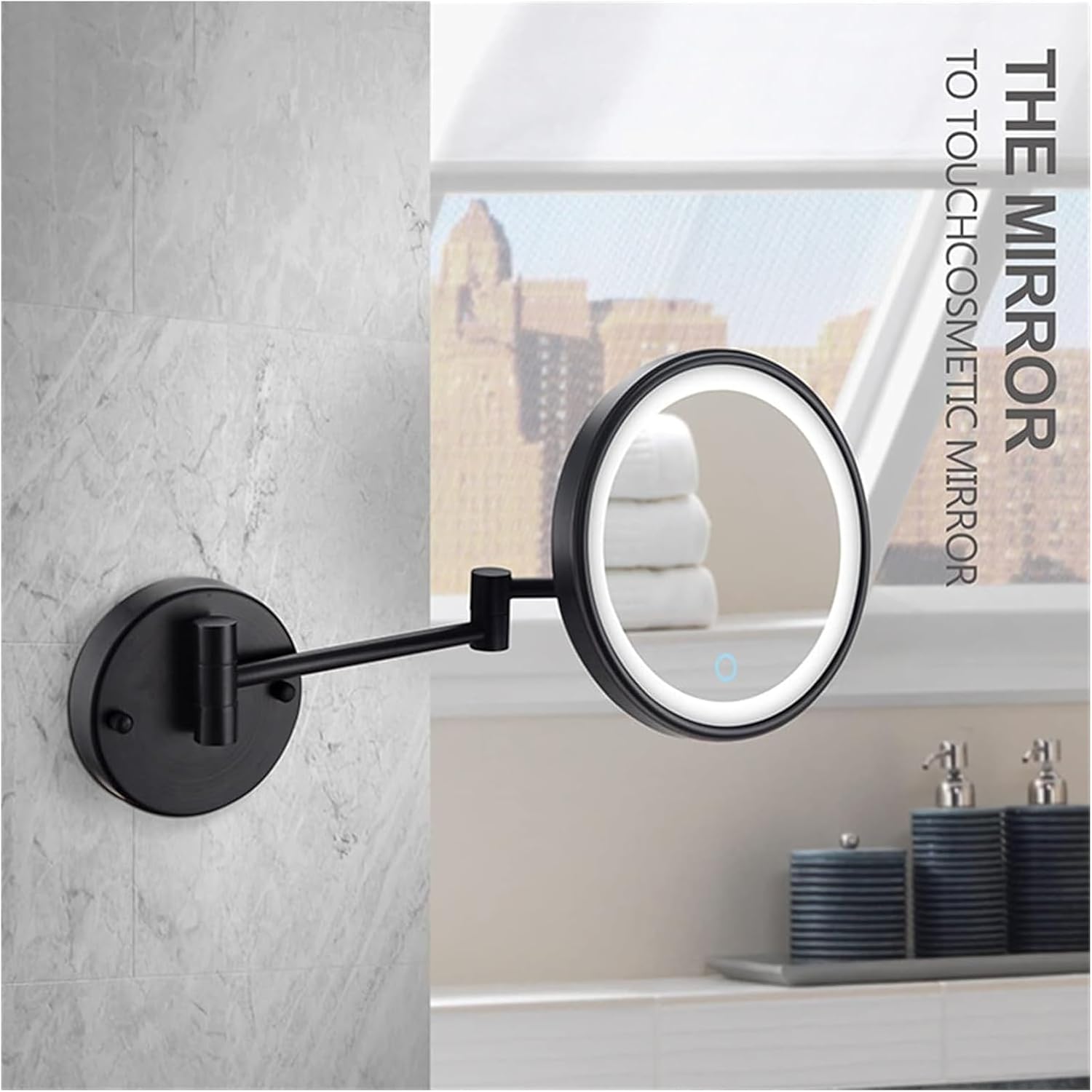 TYCQFCL Lighted Makeup Mirror Rotable Extendable