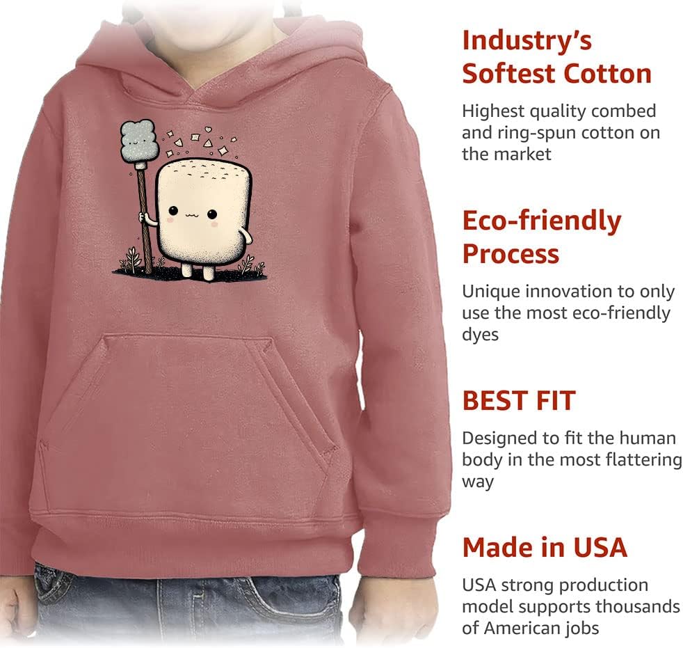 Cute Marshmallow Toddler Hoodie with Kangaroo Pockets