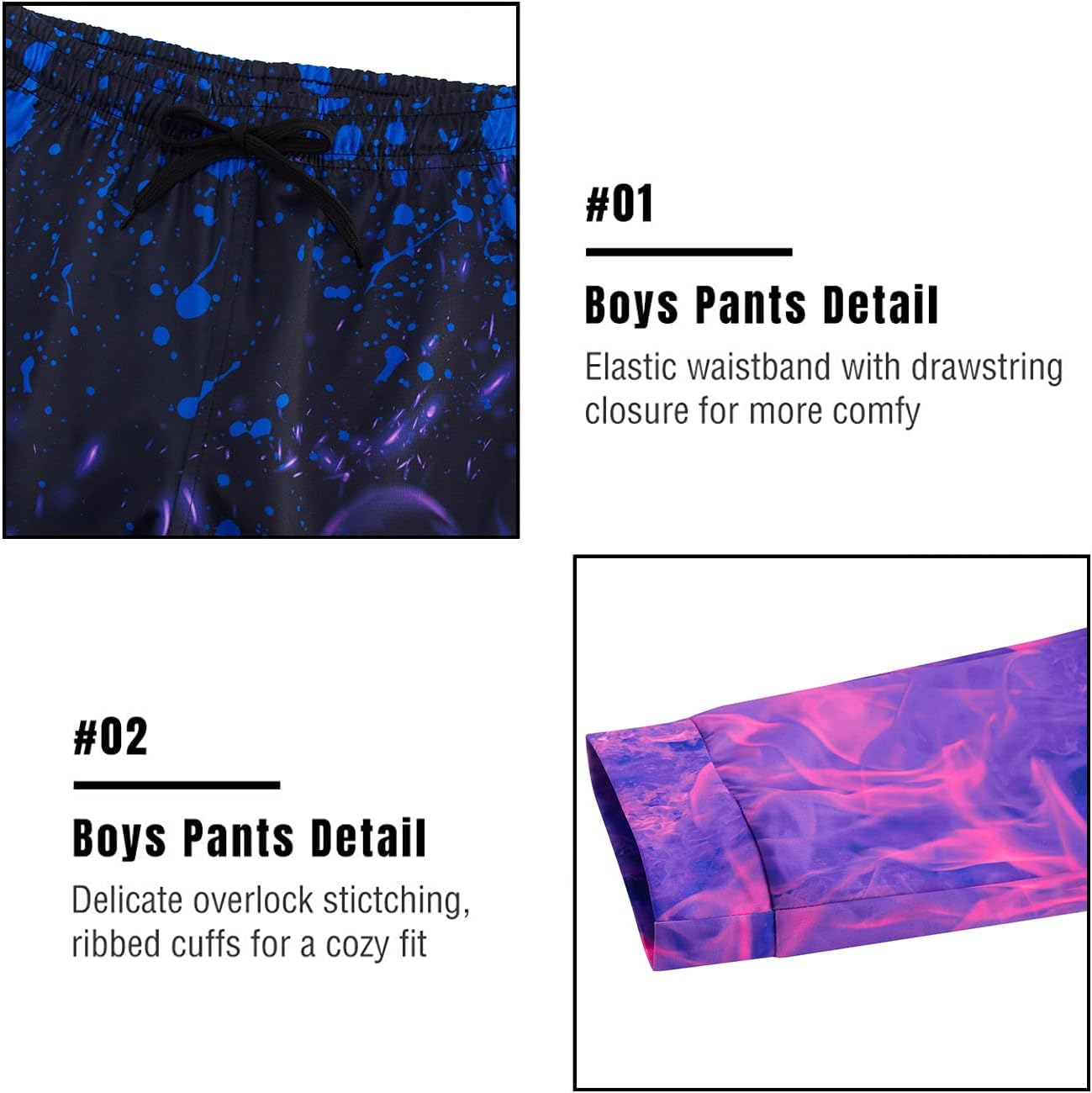 UNICOMIDEA 6-16T Boys Girls Funny Joggers - Fun Fashionable sweatpants