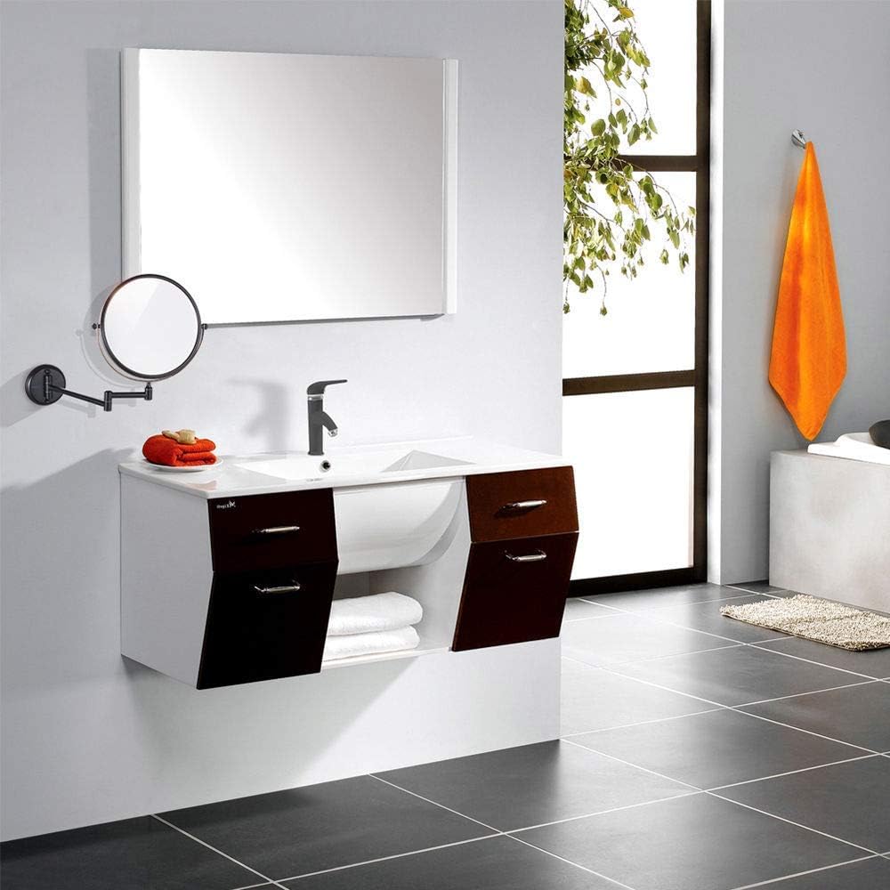Wall-Mounted Makeup Mirror w 3X Magnifying Sturdy Vanity for Bathroom