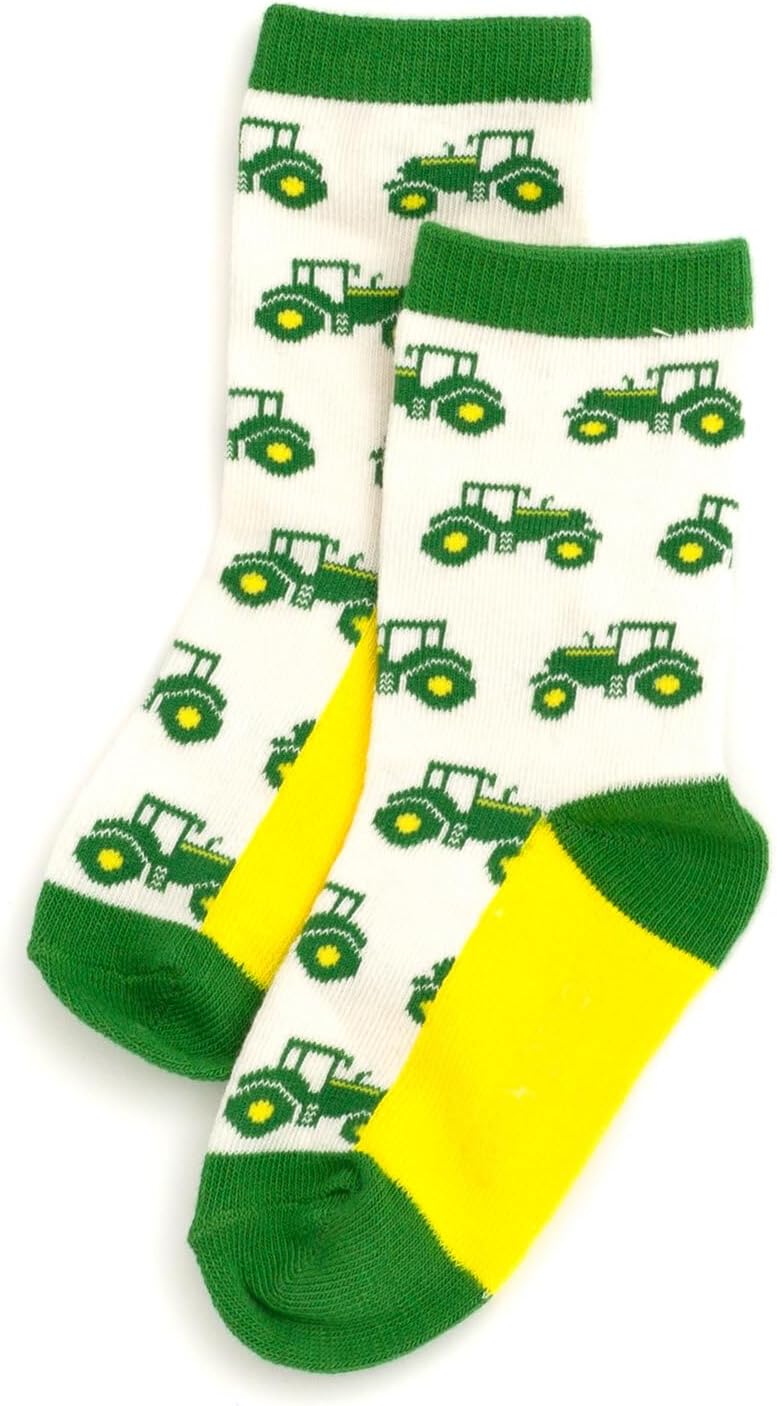 Non-Slip Grip Crew Socks for Toddler to Little Kids