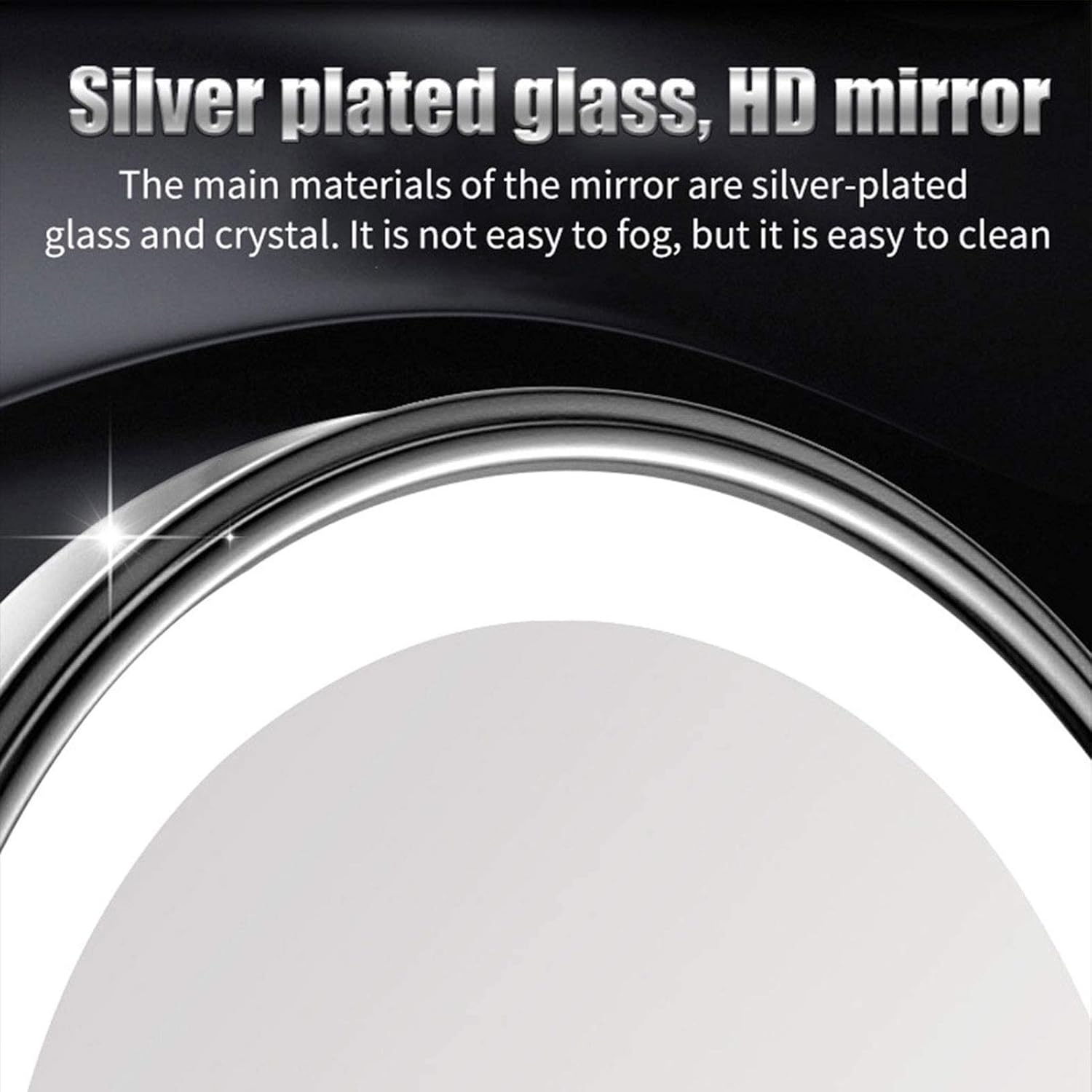 Magnifying Double-Sided Wall-Mounted Mirror w 7X-8X Magnification