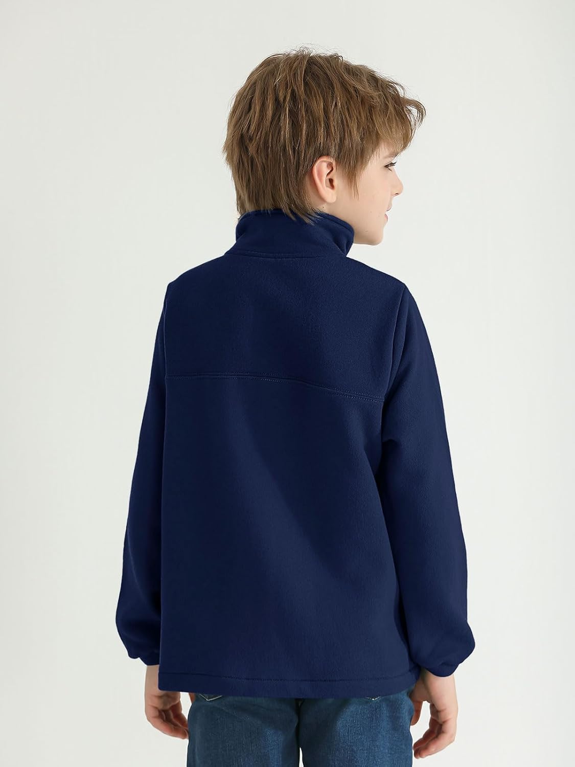 Warm Premium Boys Fleece Lined Quarter Zip Pullover 5-14 Years